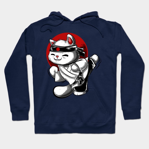 Animal Kungfu cat cute asian culture Hoodie by the house of parodies